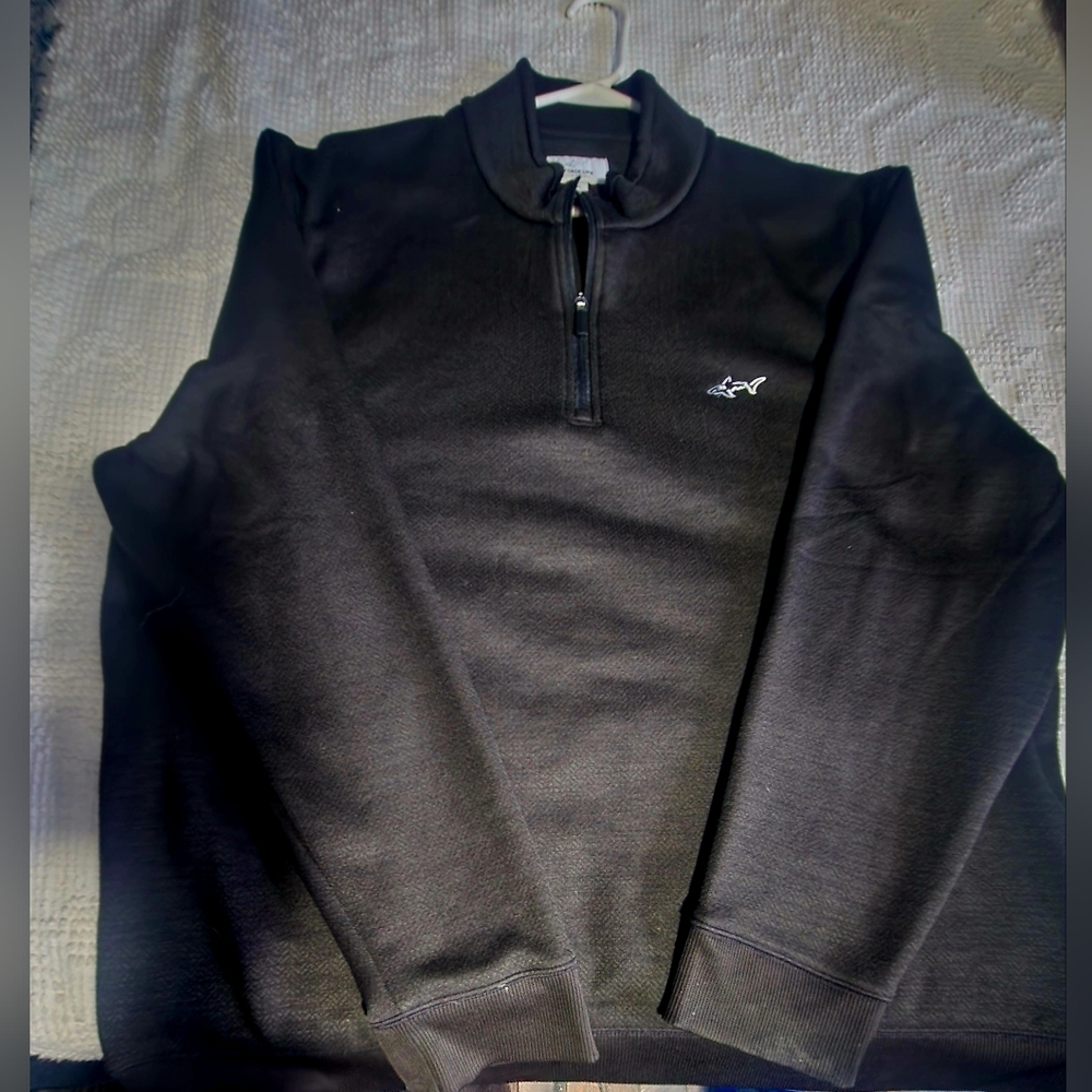 Men's Attack Life Greg Norman Black Half-Zip Sweater sz XXL